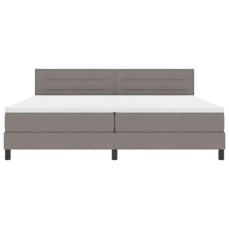 Kiemas lova su čiužiniu su LED Taupe 200 x 200 cm audinys