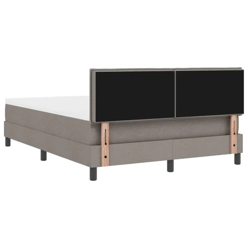 Kiemas lova su čiužiniu su LED Taupe 140 x 190 cm audinys