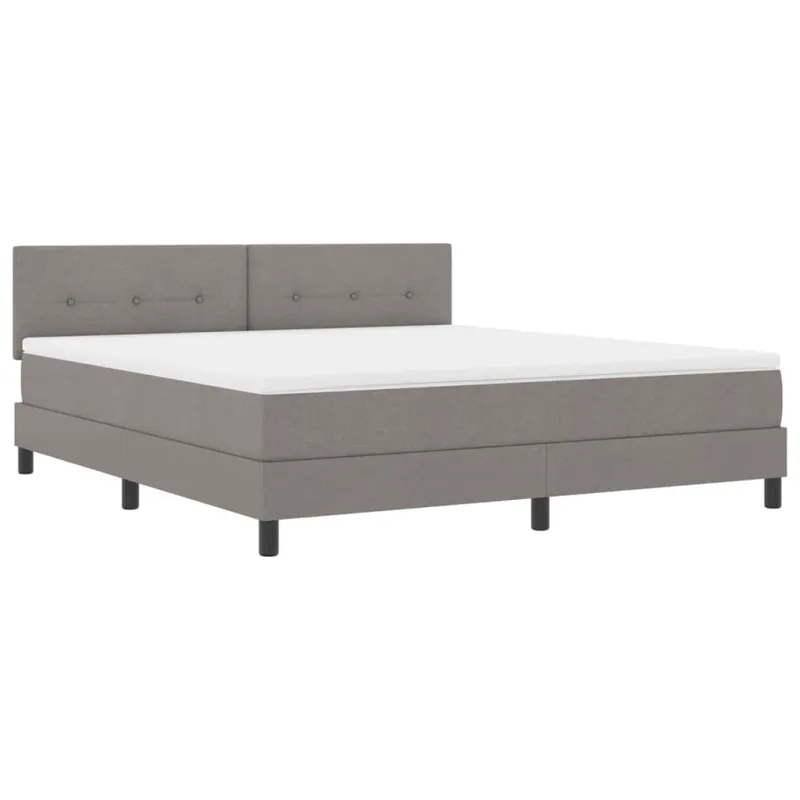 Kiemas lova su čiužiniu su LED Taupe 180 x 200 cm audinys