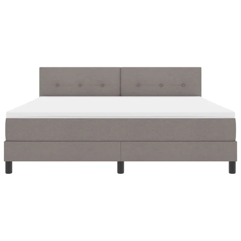 Kiemas lova su čiužiniu su LED Taupe 180 x 200 cm audinys