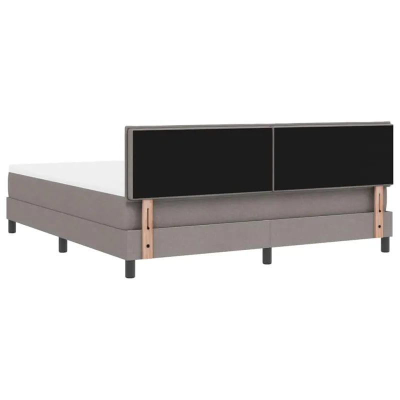 Kiemas lova su čiužiniu su LED Taupe 180 x 200 cm audinys
