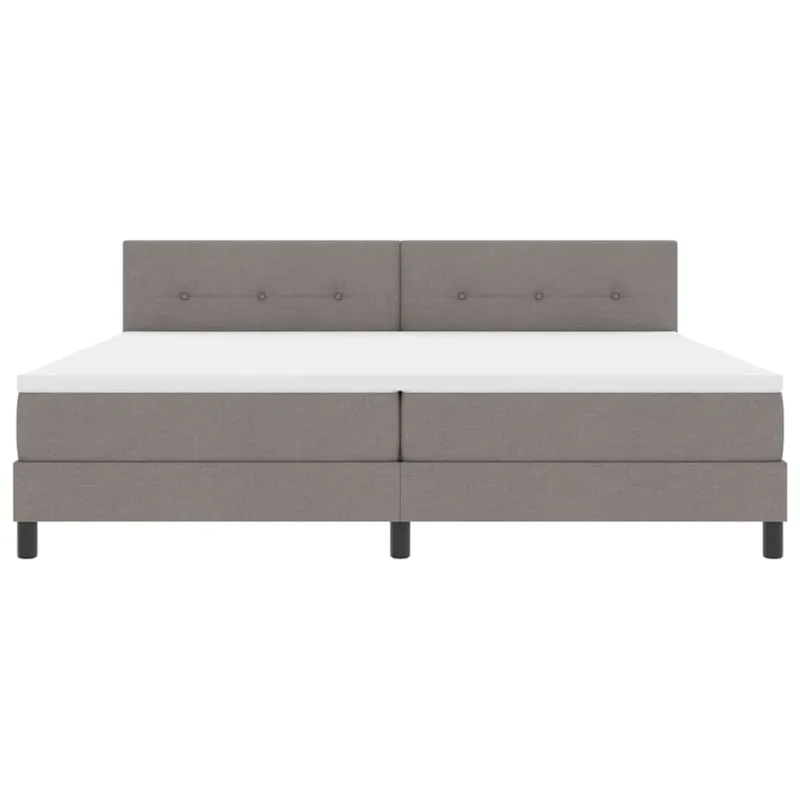 Kiemas lova su čiužiniu su LED Taupe 200 x 200 cm audinys