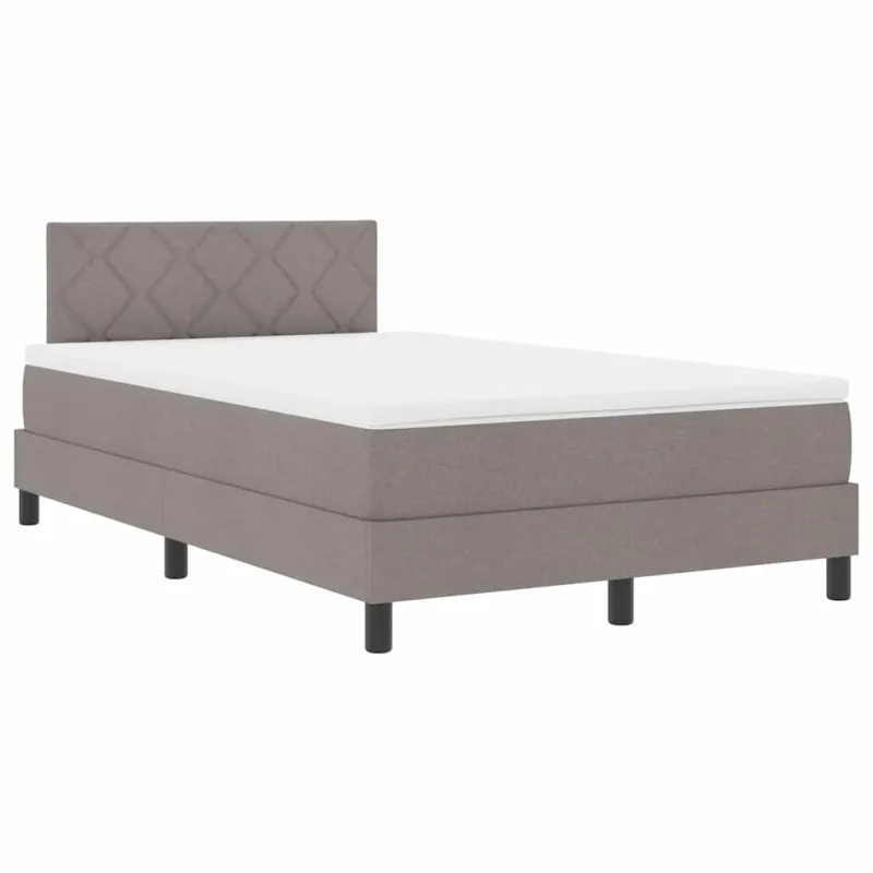 Kiemas lova su čiužiniu su LED Taupe 120 x 190 cm audinys