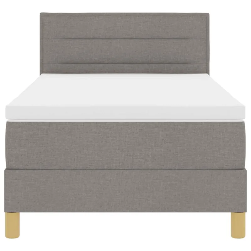 LED Čiužinio Lova su LED juostelėmis Taupe 90 x 190 cm audinys