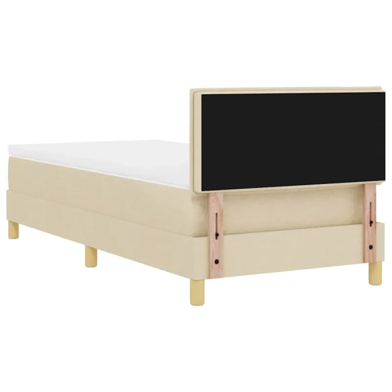 LED Čiužinio Lova su galvūgalio Kreminė 100 x 200 cm audinys
