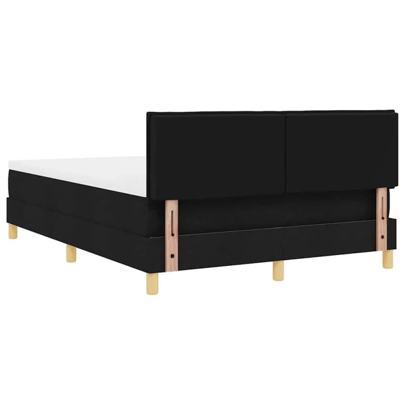 LED Čiužinio Lova su galvūgalio Juodas 140 x 190 cm audinys
