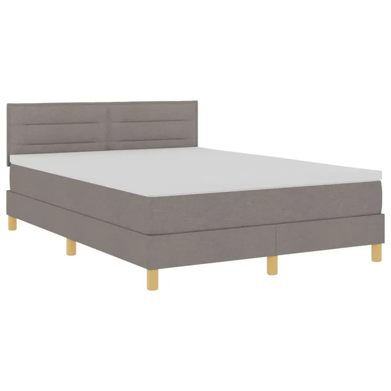 LED Čiužinio Lova su LED juostelėmis Taupe 140 x 200 cm audinys