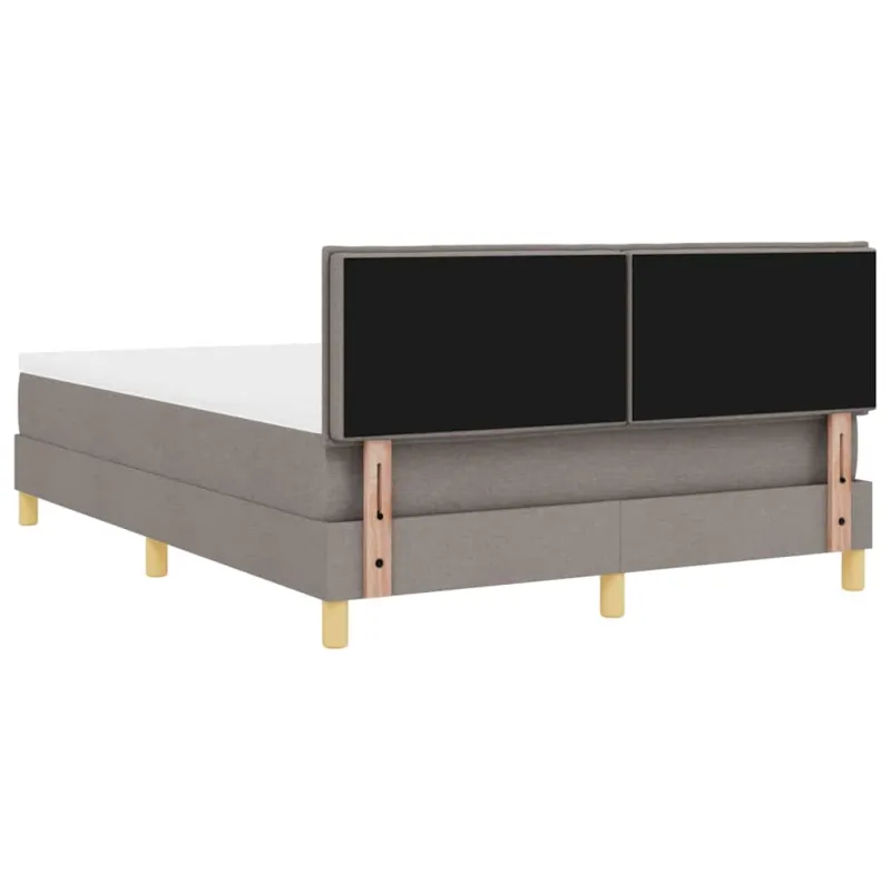 LED Čiužinio Lova su LED juostelėmis Taupe 140 x 200 cm audinys
