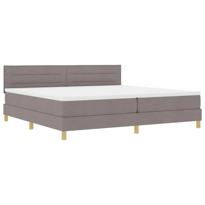 LED Čiužinio Lova su LED juostelėmis Taupe 200 x 200 cm audinys