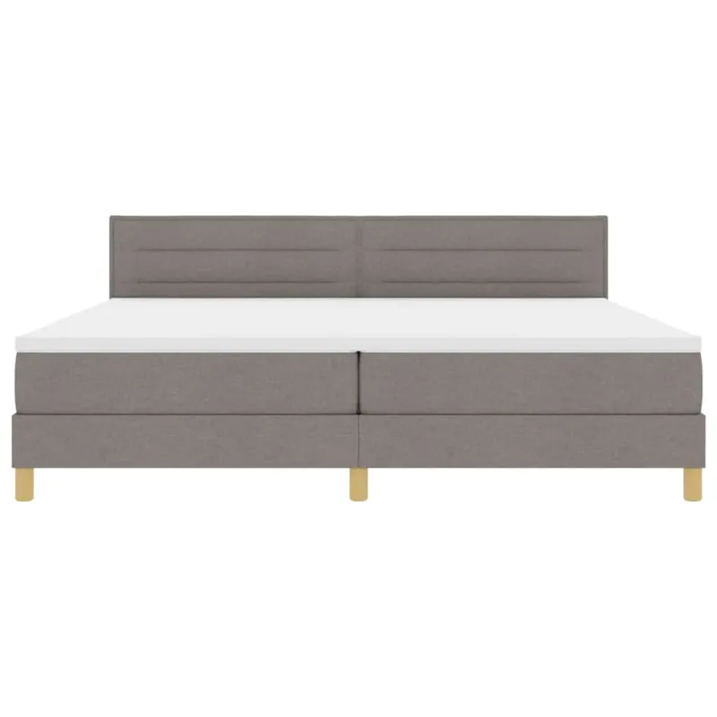 LED Čiužinio Lova su LED juostelėmis Taupe 200 x 200 cm audinys