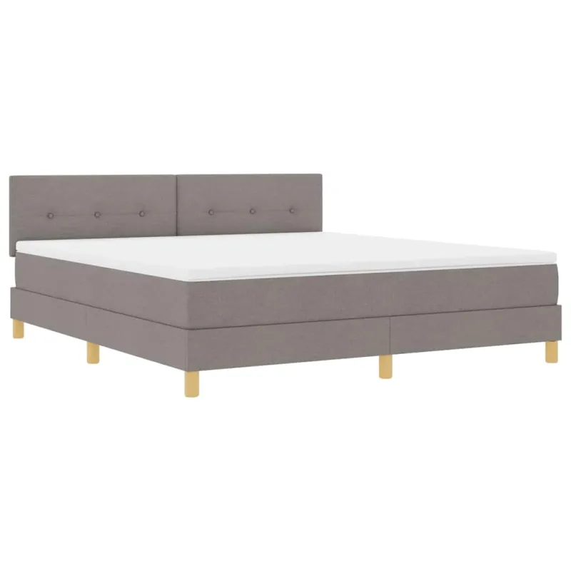 LED Čiužinio Lova su LED juostelėmis Taupe 180 x 200 cm audinys