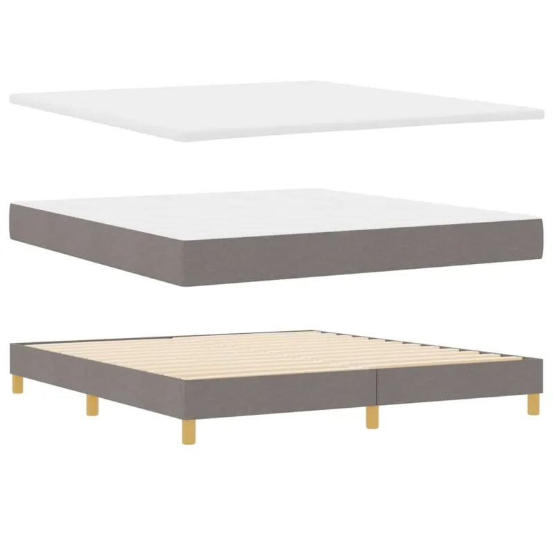 LED Čiužinio Lova su LED juostelėmis Taupe 180 x 200 cm audinys