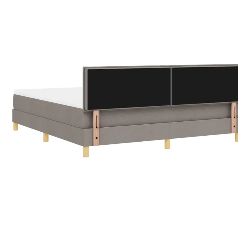 LED Čiužinio Lova su LED juostelėmis Taupe 180 x 200 cm audinys