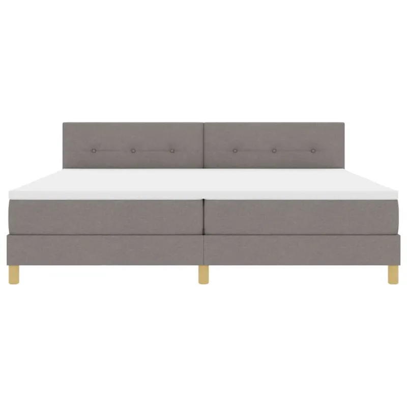 LED Čiužinio Lova su pagalve Taupe 200 x 200 cm audinys