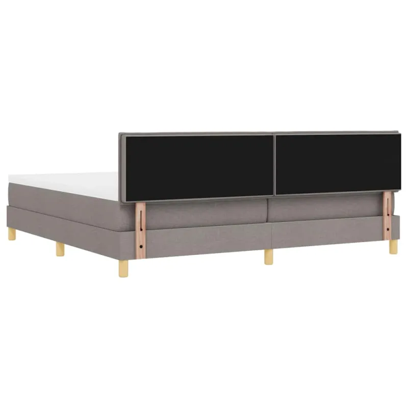 LED Čiužinio Lova su pagalve Taupe 200 x 200 cm audinys
