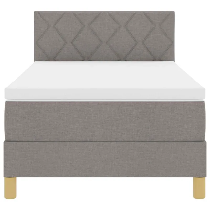 LED Čiužinio Lova su LED juostelėmis Taupe 90 x 190 cm audinys