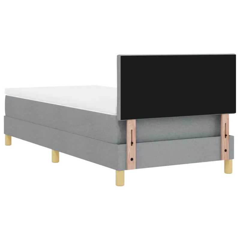 LED Čiužinio Lova Šviesiai pilka 90 x 200 cm audinys