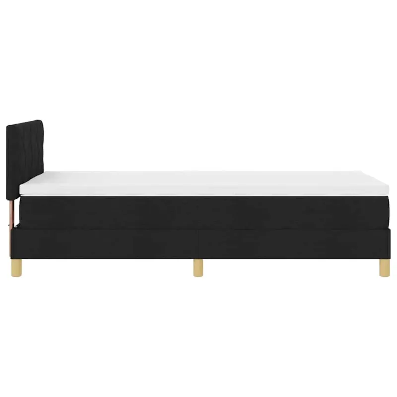 LED Čiužinio Lova su LED juostelėmis Juodas 90 x 200 cm audinys