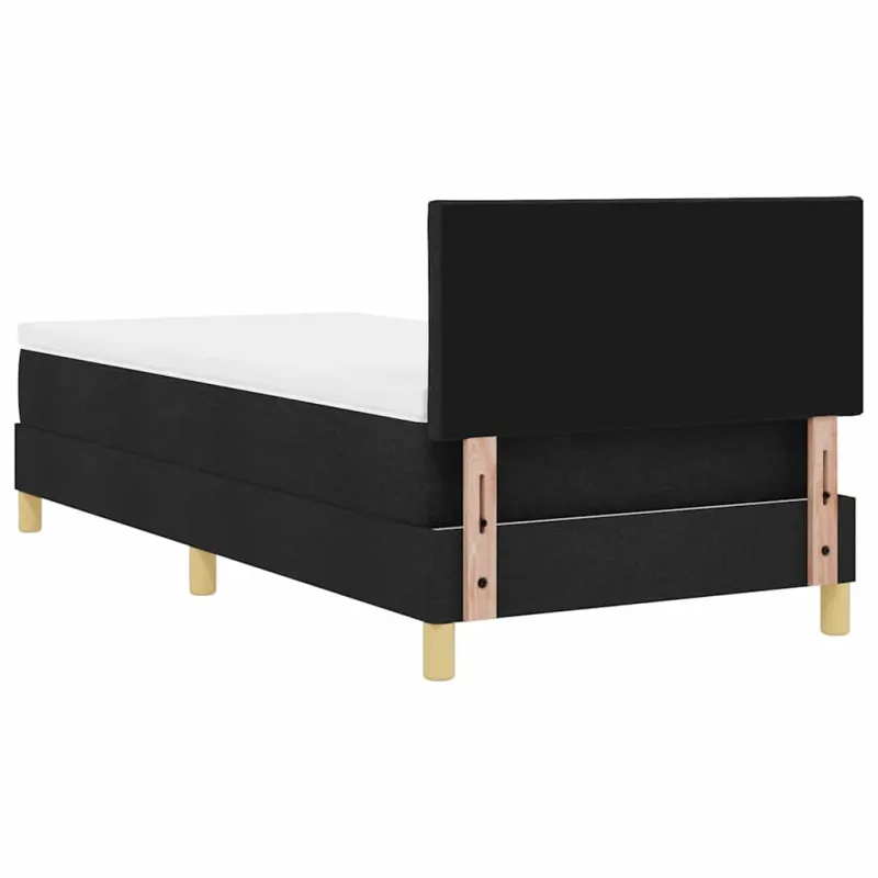 LED Čiužinio Lova su LED juostelėmis Juodas 90 x 200 cm audinys