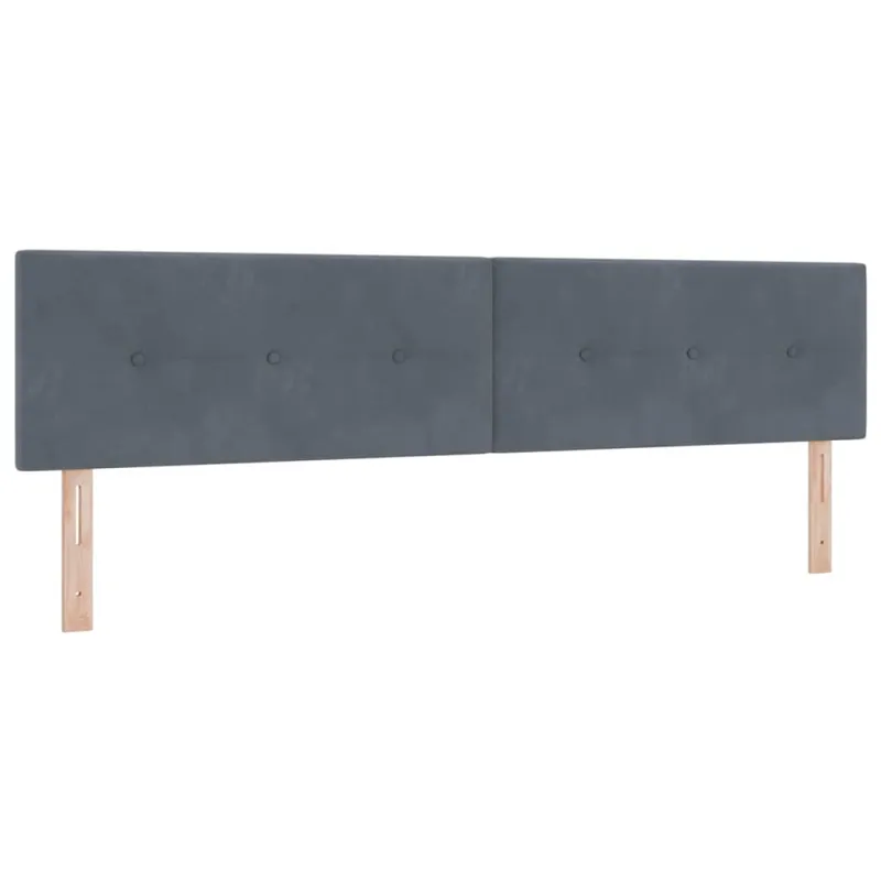 LED Čiužinio Lova su LED Tamsiai pilka 200 x 200 cm Aksomas