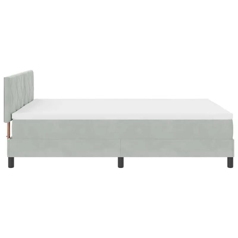 LED Čiužinio Lova su LED Šviesiai pilka 140 x 190 cm Aksomas