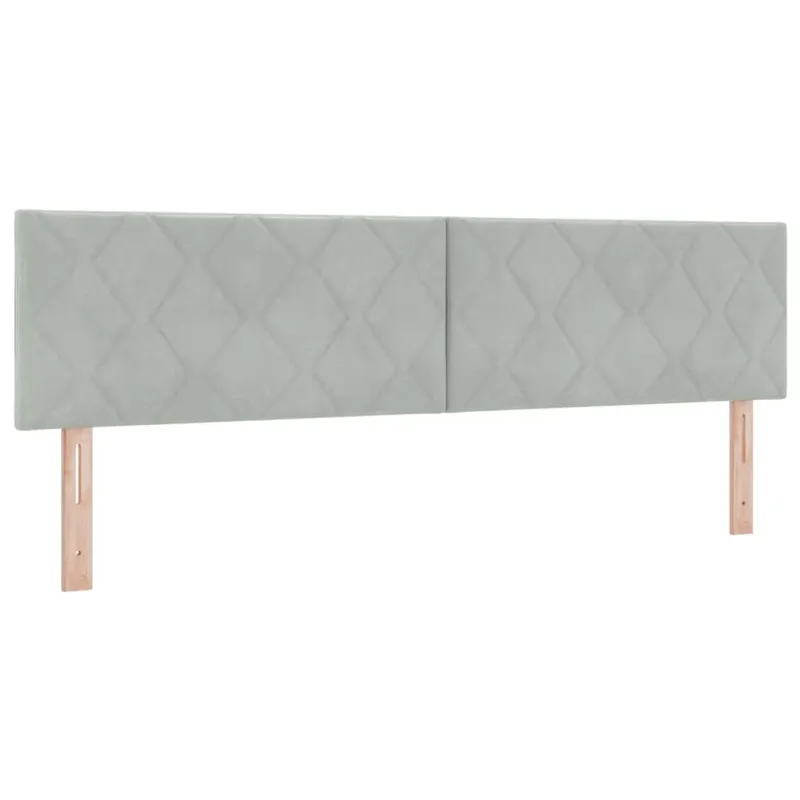 LED Čiužinio Lova su LED Šviesiai pilka 180 x 200 cm Aksomas
