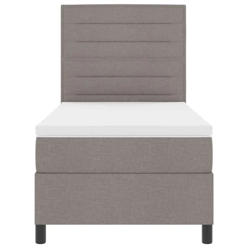 Kiemas lova su čiužiniu su LED Taupe 100 x 200 cm audinys