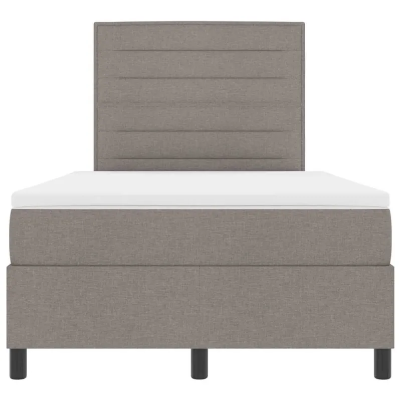 Kiemas lova su čiužiniu su LED Taupe 120 x 200 cm audinys