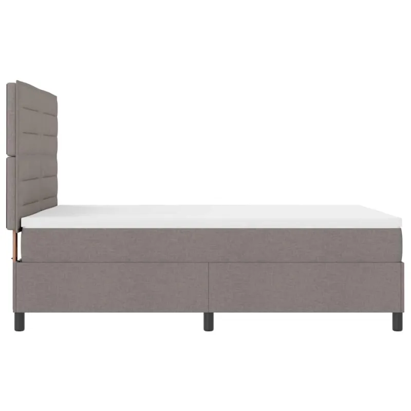 Kiemas lova su čiužiniu su LED Taupe 140 x 190 cm audinys