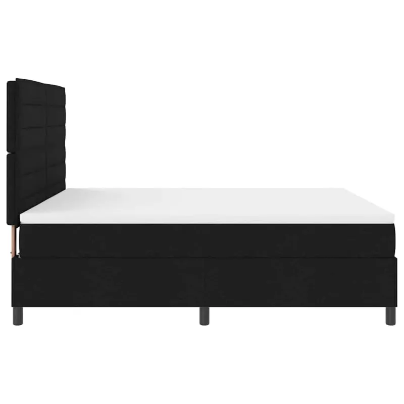 Kiemas lova su čiužiniu su LED Juoda 180 x 200 cm audinys