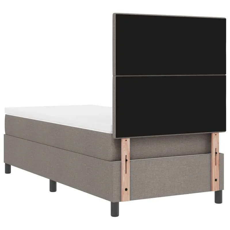 Kiemas lova su čiužiniu su LED Taupe 90 x 190 cm audinys