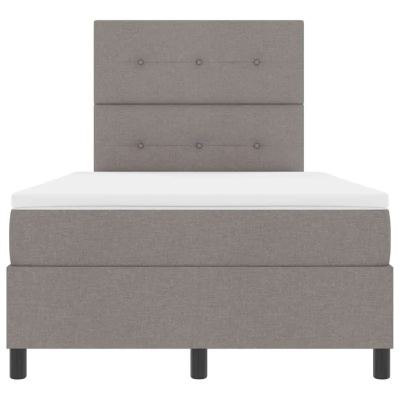 Kiemas lova su čiužiniu su LED Taupe 120 x 190 cm audinys