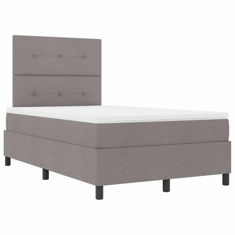 Kiemas lova su čiužiniu su LED Taupe 120 x 200 cm audinys
