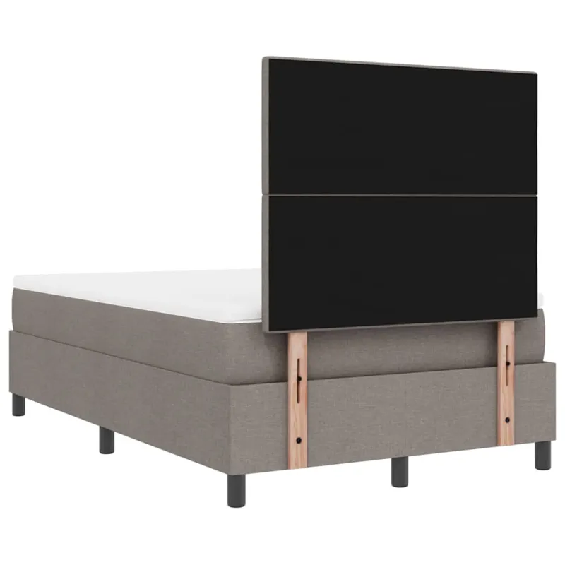 Kiemas lova su čiužiniu su LED Taupe 120 x 200 cm audinys