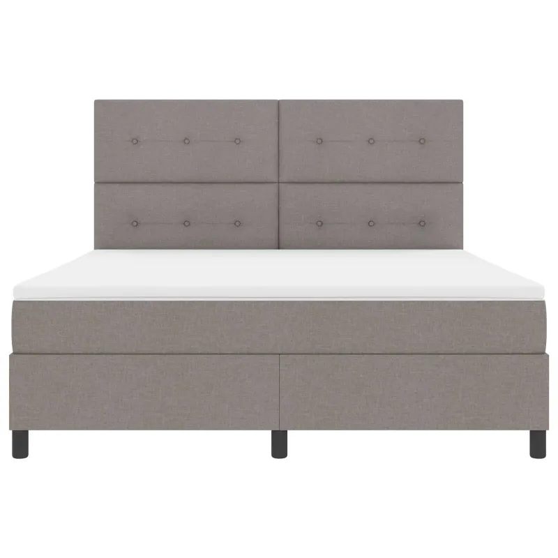 Kiemas lova su čiužiniu su LED Taupe 180 x 200 cm audinys