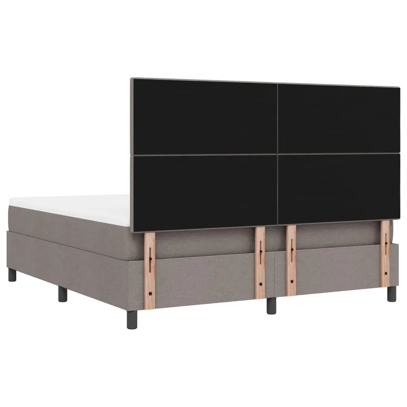 Kiemas lova su čiužiniu su LED Taupe 180 x 200 cm audinys