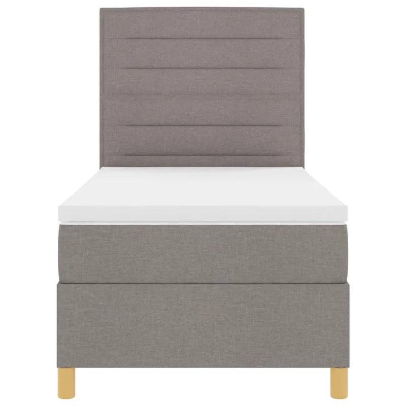 LED Čiužinio Lova su čiužiniu Taupe 90 x 190 cm audinys