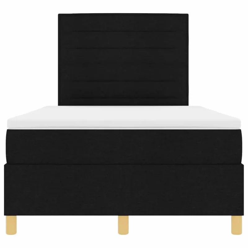 LED Čiužinio Lova su čiužiniu Juoda 120 x 190 cm audinys