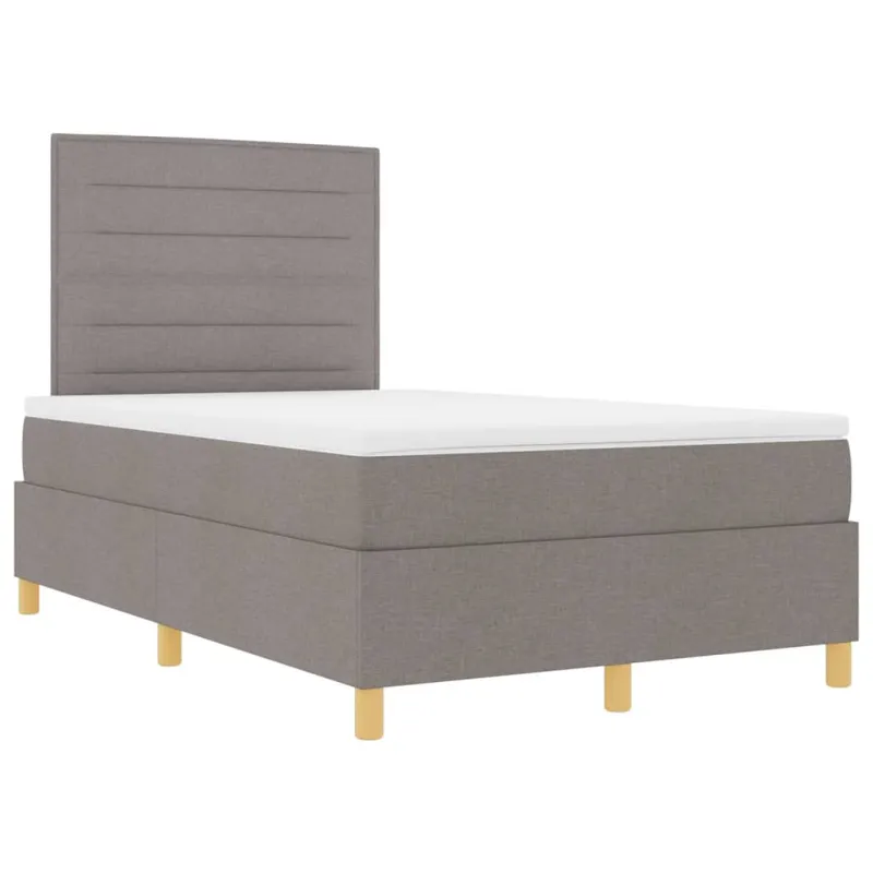 LED Čiužinio Lova su čiužiniu Taupe 120 x 200 cm audinys