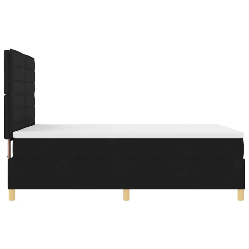 LED Čiužinio Lova su čiužiniu Juoda 140 x 190 cm audinys