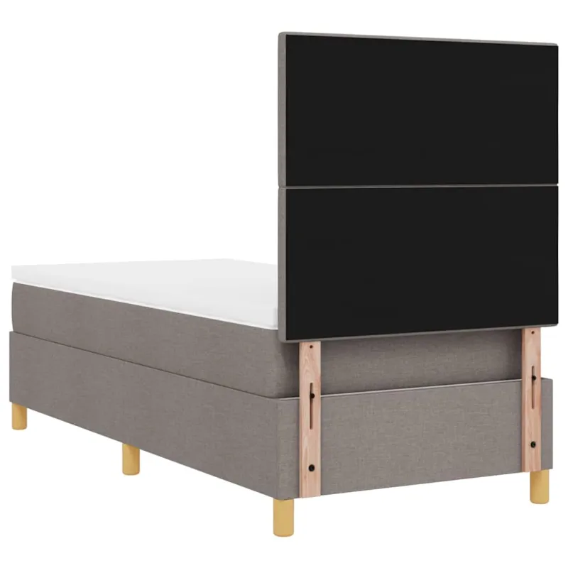 LED Čiužinio Lova su čiužiniu Taupe 90 x 190 cm audinys