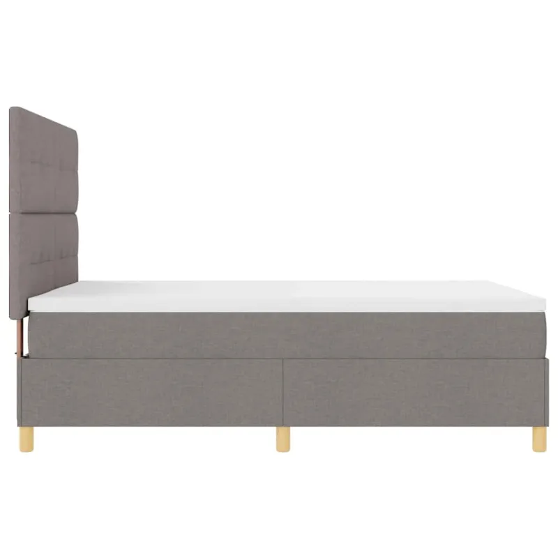 LED Čiužinio Lova su čiužiniu Taupe 140 x 190 cm audinys