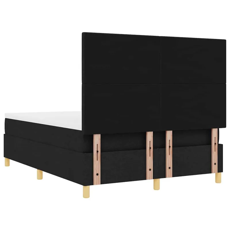 LED Čiužinio Lova su čiužiniu Juoda 160 x 200 cm audinys