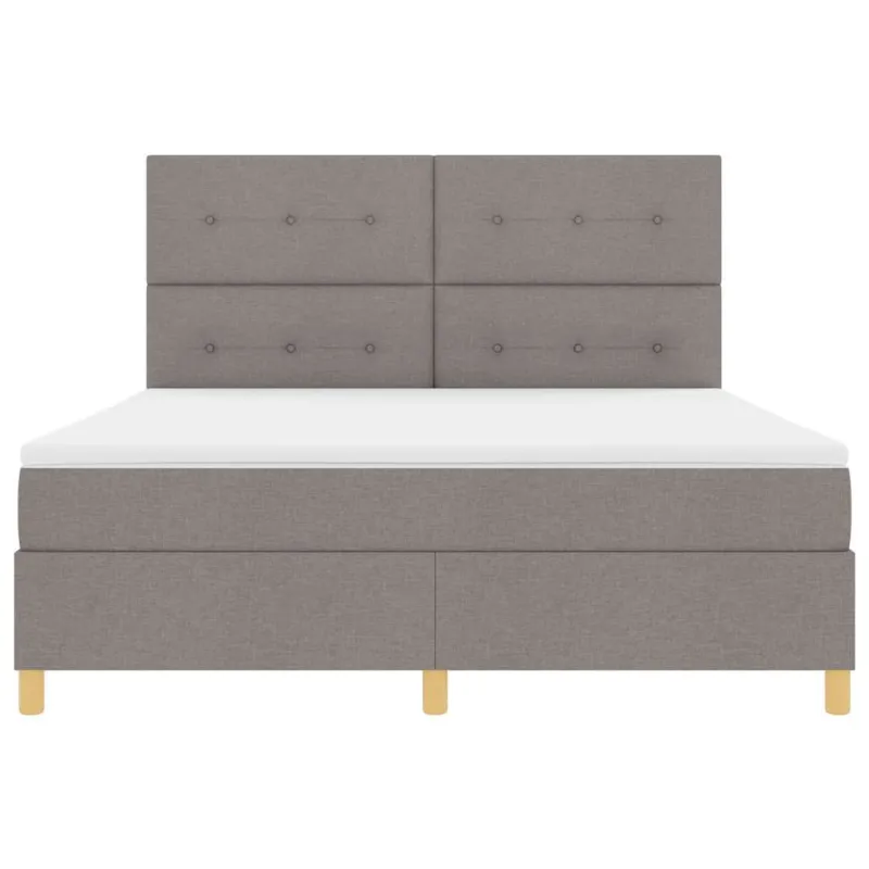 LED Čiužinio Lova su čiužiniu Taupe 180 x 200 cm audinys