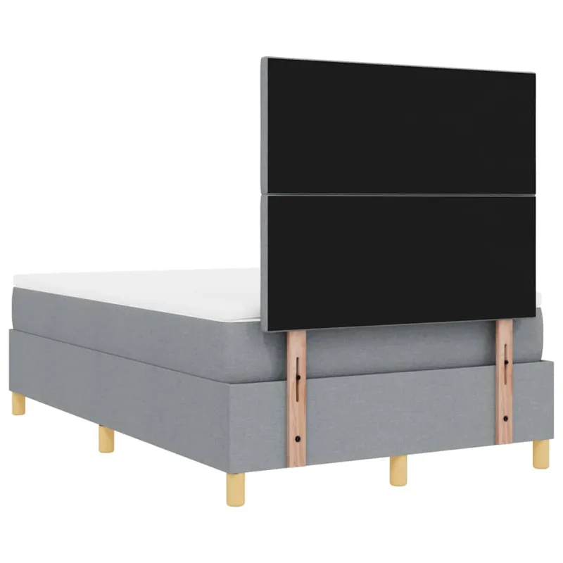 LED Čiužinio Lova Šviesiai pilka 120 x 190 cm audinys