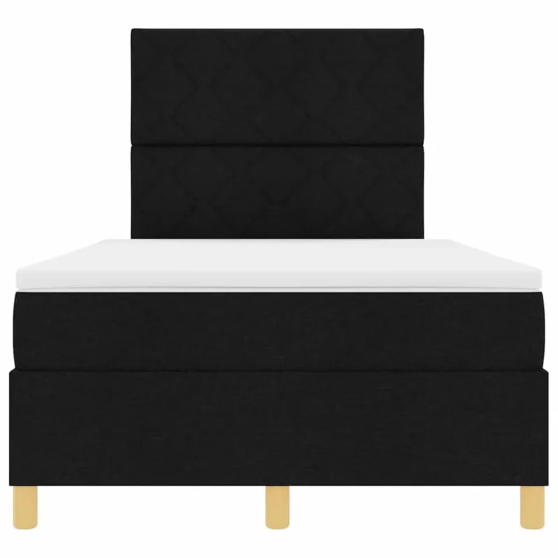 LED Čiužinio Lova su čiužiniu Juoda 120 x 190 cm audinys