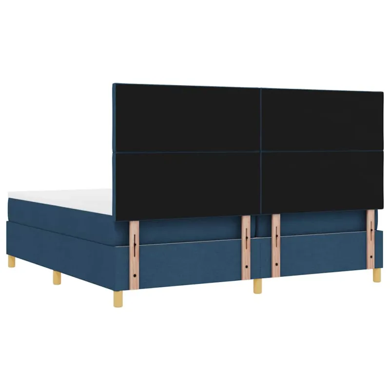 LED Čiužinio Lova su čiužiniu Mėlyna 200 x 200 cm audinys
