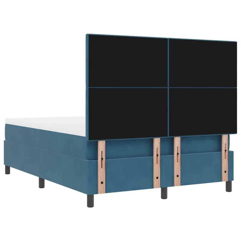 LED Čiužinio Lova Tamsiai mėlyna 140 x 190 cm Aksomas