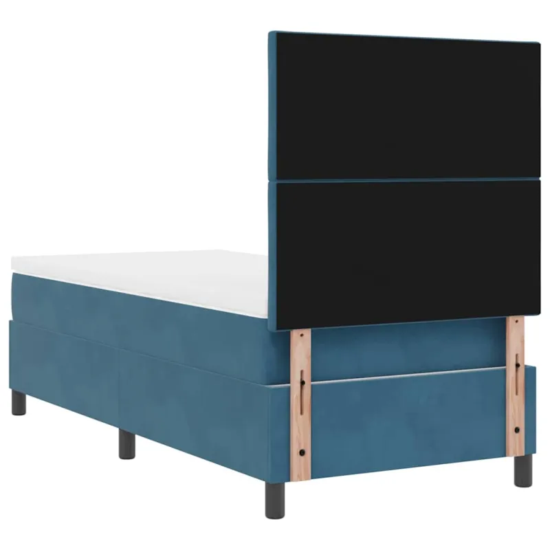 LED Čiužinio Lova Tamsiai mėlyna 90 x 190 cm Aksomas