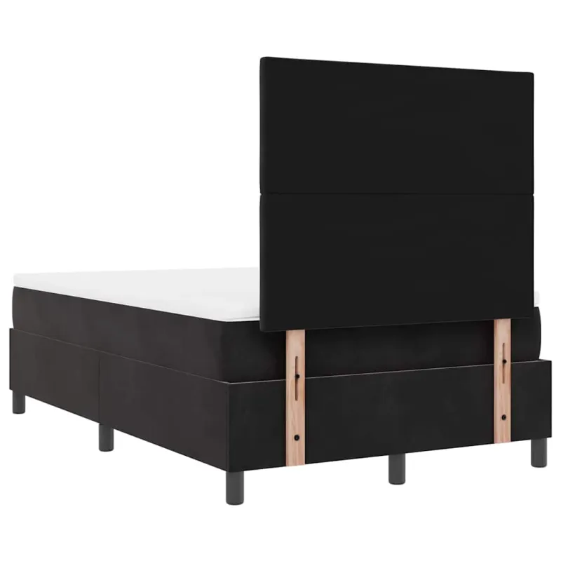 LED Čiužinio Lova su čiužiniu Juodas 120 x 190 cm Aksomas